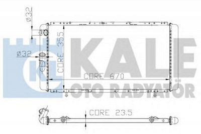 KALE OTO RADYATOR 208500 -  Радиатор, охлаждение двигателя
